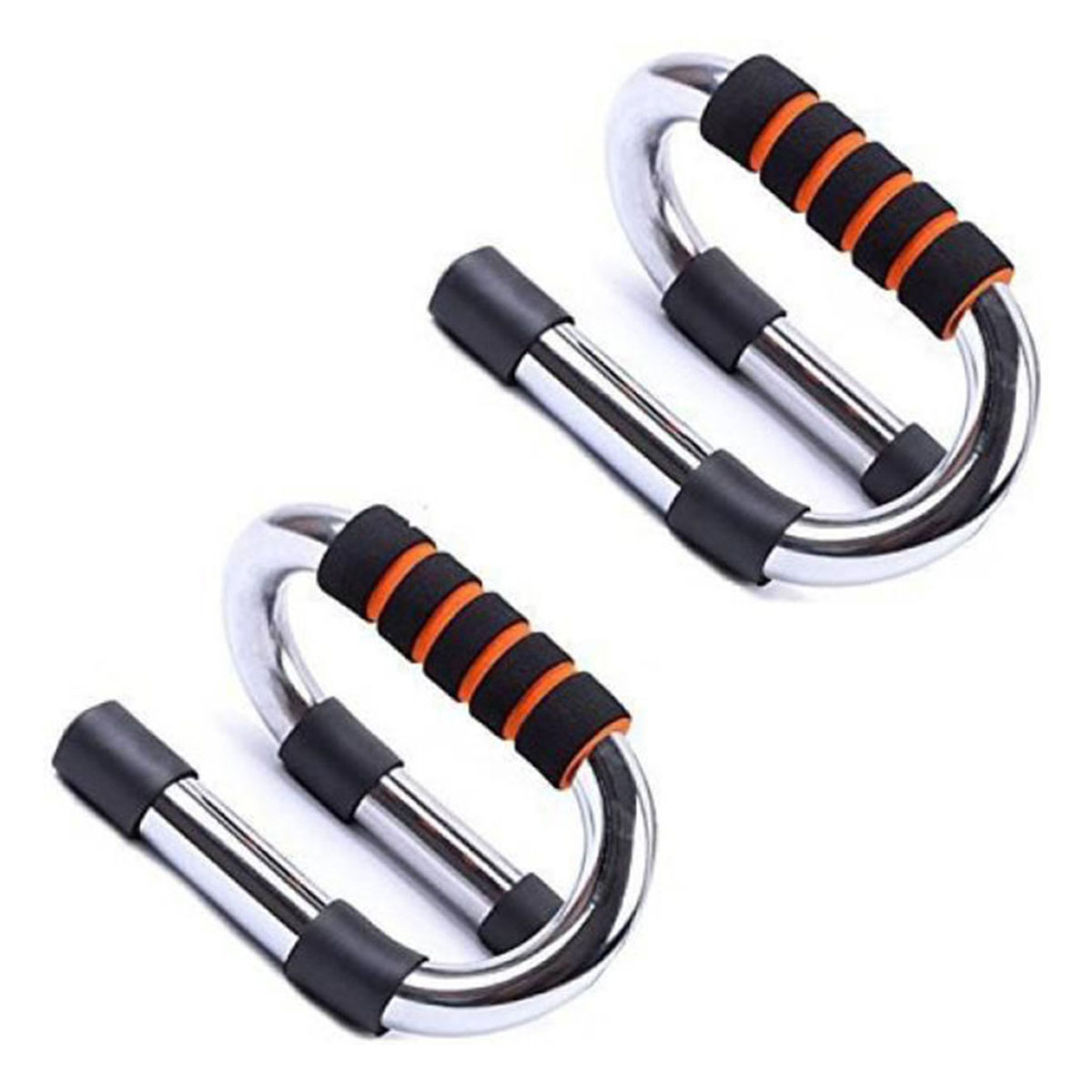 Combo Pack of 2 Pieces Push Up Bar - Silver and Black