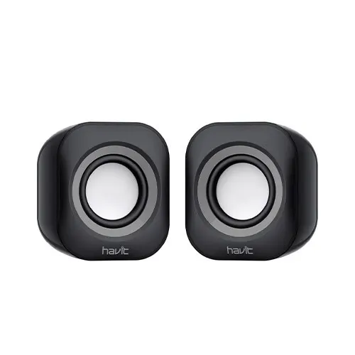 Havit SK704 2.0 USB Speaker – 3W x 2 RMS, 50mm Driver, Deep Bass, Compact Design, Plug & Play, 1-Year Warranty