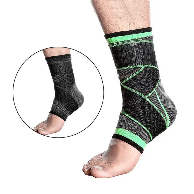 Sports Elastic Green Ankle Support with Wrap-Around Strap | Pain Relief & Injury Recovery